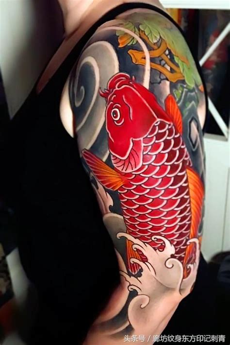 大型掛畫 鯉魚紋身
